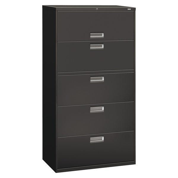 Hon 36" W 5 Drawer File Cabinet, Charcoal, A4/Legal/Letter H685.L.S